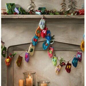 Christmas Countdown Stockings Garland from Sundance - NEW